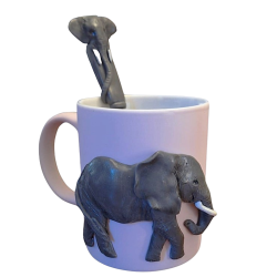 Elephant mug with spoon